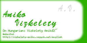 aniko vizkelety business card